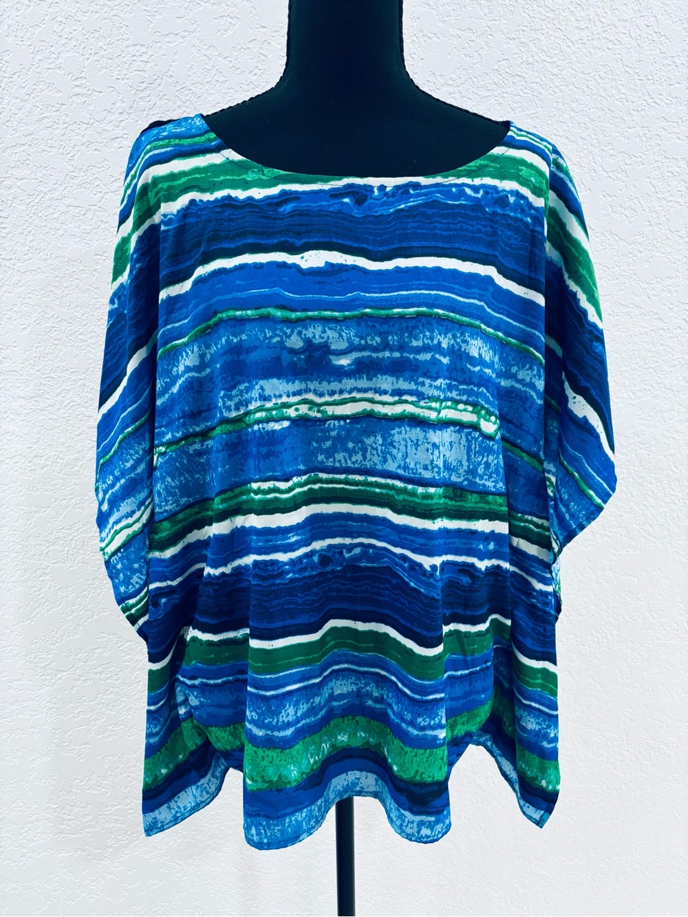 Michael Kors abstract stripe tunic / kaftan top